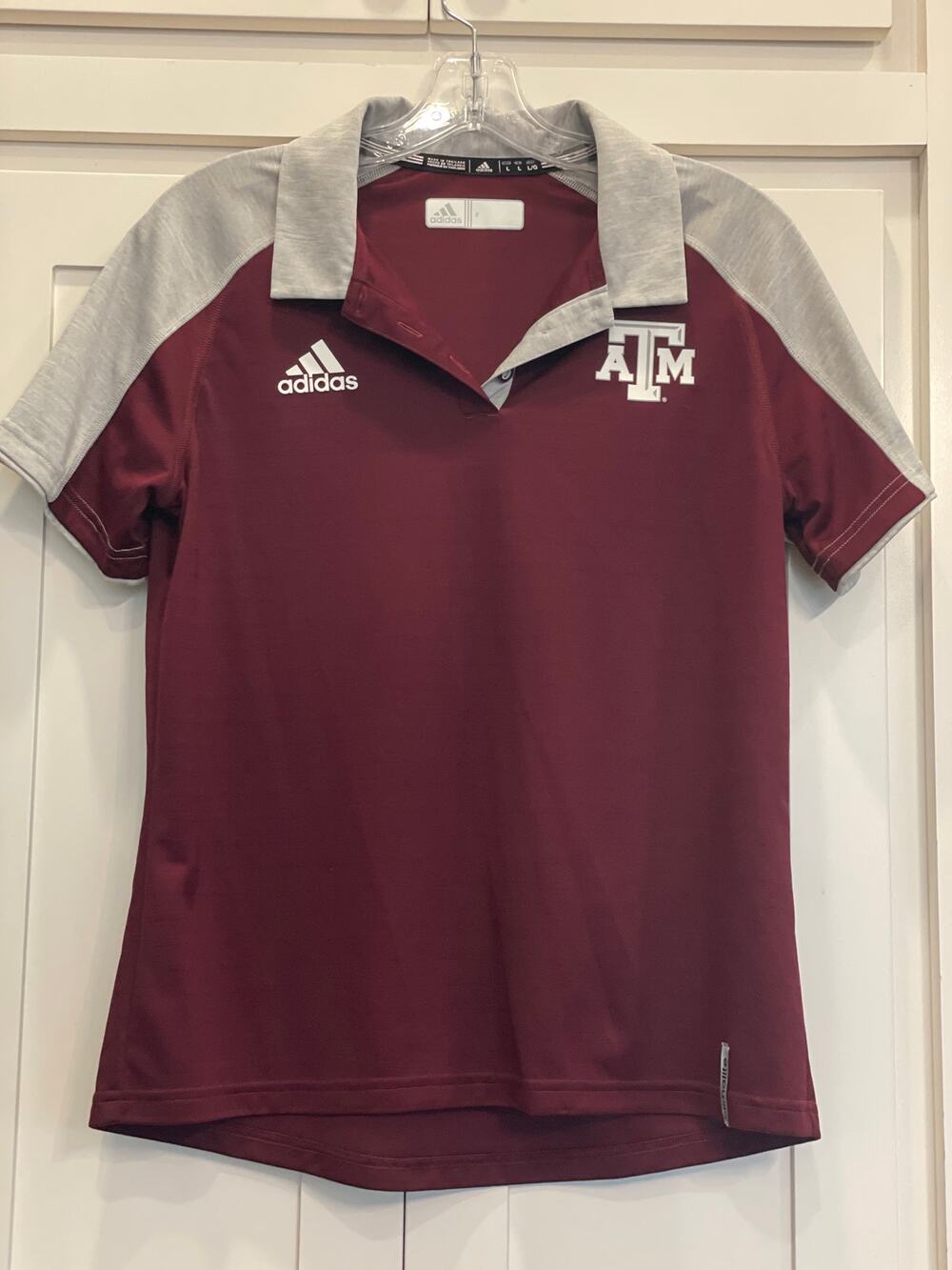 Adidas Maroon/Gray  Texas A&M ladies golf polo shirt  MED